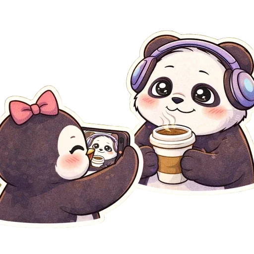 🐼 Стикер «Pandas Life» для Telegram