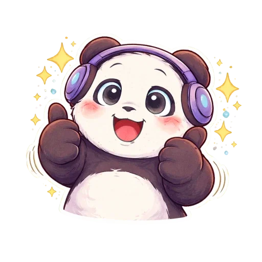 🤗 Стикер «Pandas Life» для Telegram