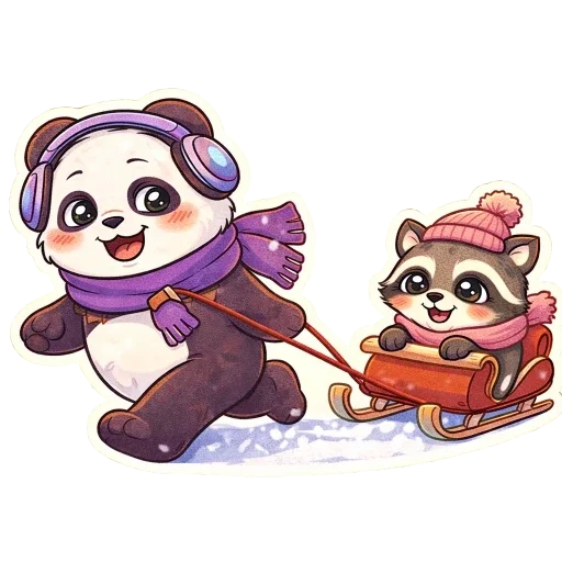 🐼 Стикер «Pandas Life» для Telegram