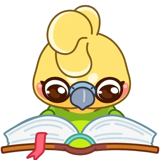 📖 Эмодзи «Попугайчик» для Telegram