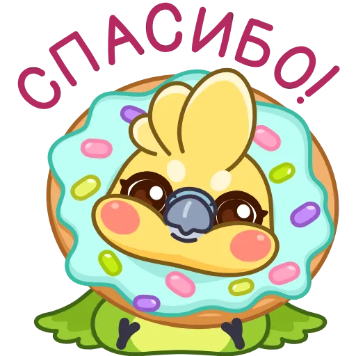 🍩 Эмодзи «Попугайчик» для Telegram