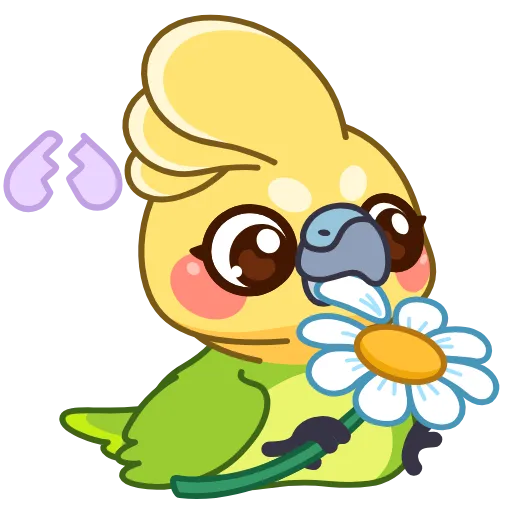 🌼 Эмодзи «Попугай» для Telegram