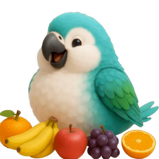 🍏 Стикер «Попугай Сан» для Telegram