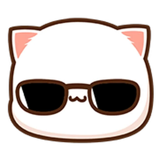 😎 Стикер «Peach Cat Mini Emojis» для Telegram