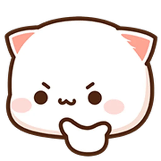 🤔 Стикер «Peach Cat Mini Emojis» для Telegram