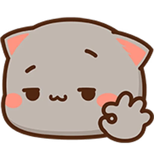👌 Стикер «Peach Cat Mini Emojis» для Telegram