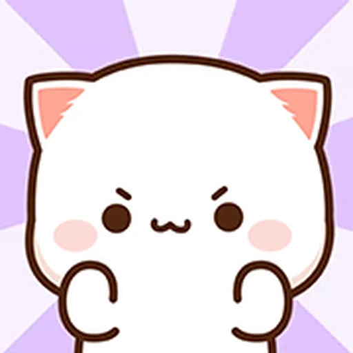 ✊ Стикер «Peach Cat Mini Emojis» для Telegram