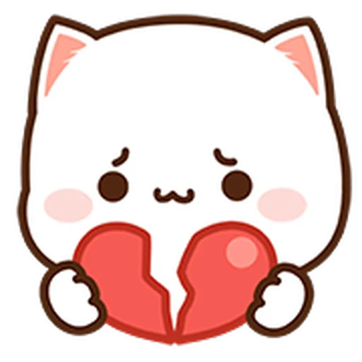 💔 Стикер «Peach Cat Mini Emojis» для Telegram