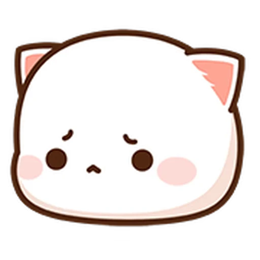 😪 Стикер «Peach Cat Mini Emojis» для Telegram
