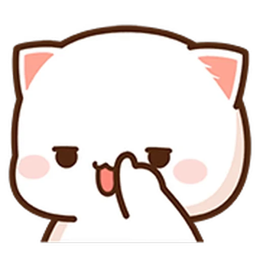 🤠 Стикер «Peach Cat Mini Emojis» для Telegram