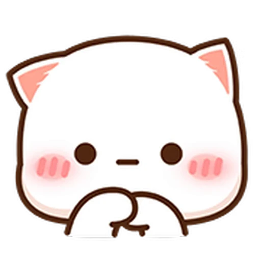 😐 Стикер «Peach Cat Mini Emojis» для Telegram