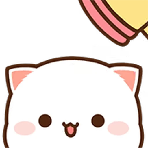 😖 Стикер «Peach Cat Mini Emojis» для Telegram