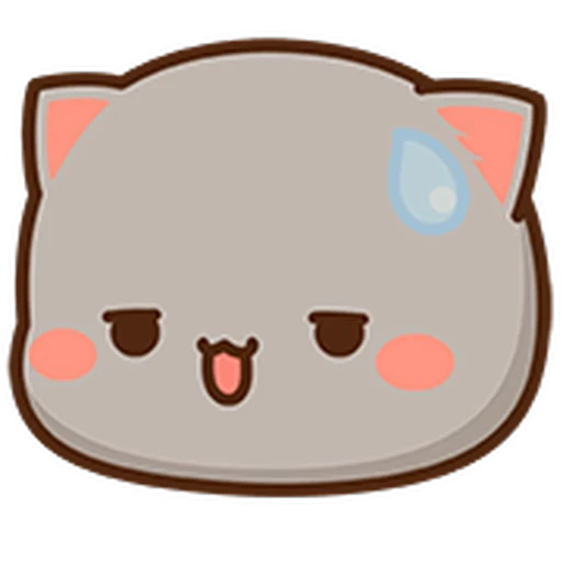 😓 Стикер «Peach Cat Mini Emojis» для Telegram