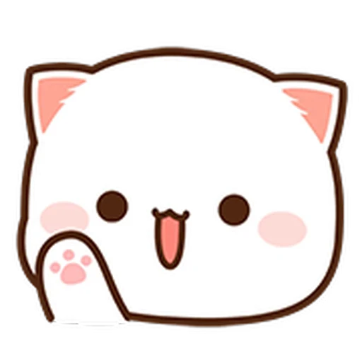 Стикерпак Peach Cat Mini Emojis для Telegram — скачать