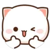 👍 Эмодзи «Peach Cat Emoji» для Telegram