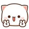 ✌️ Эмодзи «Peach Cat Emoji» для Telegram