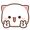✌️ Эмодзи «Peach Cat» для Telegram