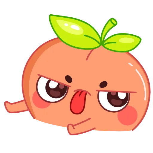😝 Эмодзи «👋 Peach - персик смайлики» для Telegram