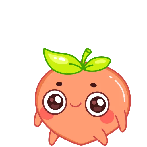🌈 Эмодзи «👋 Peach - персик смайлики» для Telegram