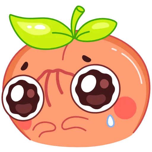 😢 Эмодзи «👋 Peach - персик смайлики» для Telegram