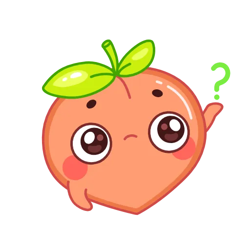 🤷‍♀ Эмодзи «👋 Peach - персик смайлики» для Telegram