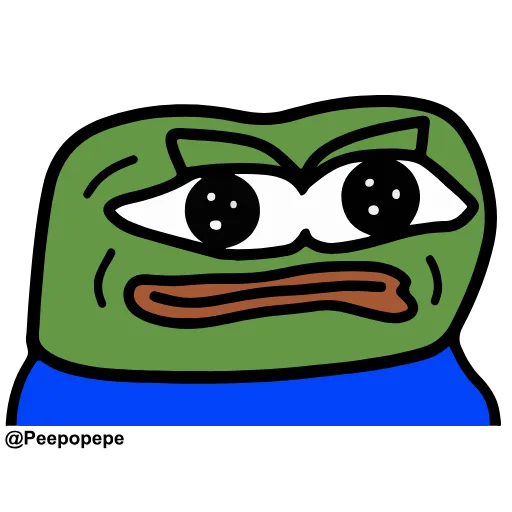 😑 Эмодзи «🚶‍♀ Peepo Pepe - лягушонок Пепе» для Telegram