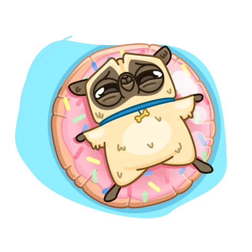 🍩 Эмодзи «Penny Pug» для Telegram