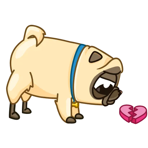 💔 Эмодзи «Penny Pug» для Telegram