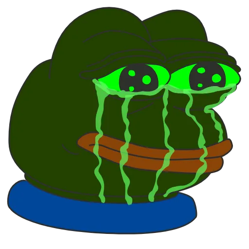 😭 Эмодзи «Pepe Toxic» для Telegram