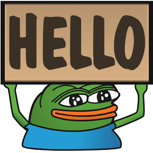 👋 Эмодзи «Пепе с табличками» для Telegram