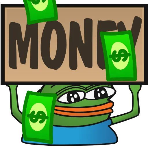 🤑 Эмодзи «Пепе с табличками» для Telegram