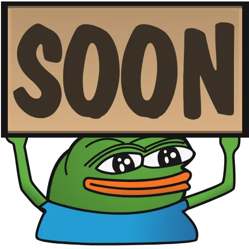 🔜 Эмодзи «Пепе с табличками» для Telegram