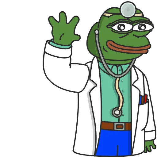 👨‍⚕️ Стикер «Pepe the frog» для Telegram
