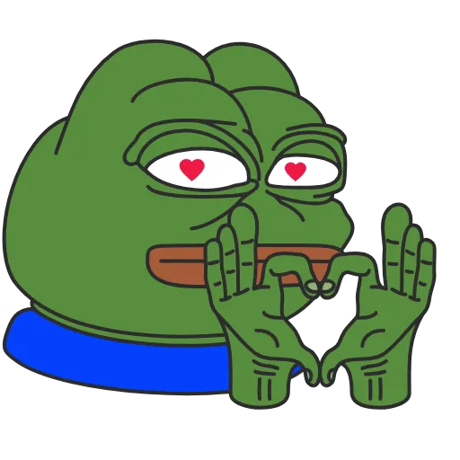 ❤️ Стикер «Pepe the frog» для Telegram