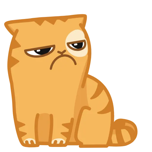 😾 Эмодзи «😏 Кот Персик анимированный в эмоджи» для Telegram