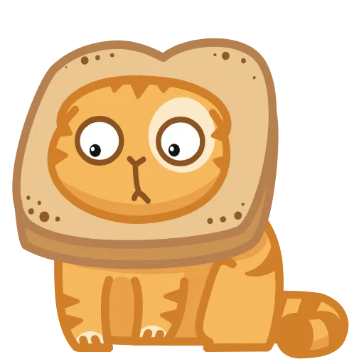🍞 Эмодзи «😏 Кот Персик анимированный в эмоджи» для Telegram