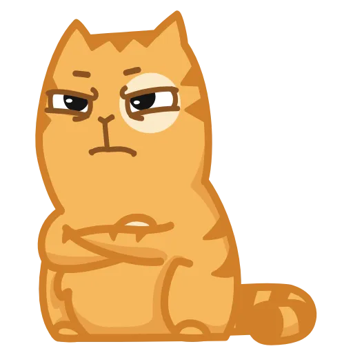 😑 Эмодзи «😏 Кот Персик анимированный в эмоджи» для Telegram