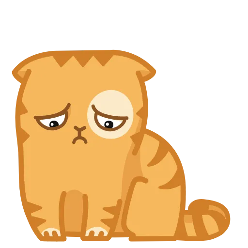 😞 Эмодзи «😏 Кот Персик анимированный в эмоджи» для Telegram