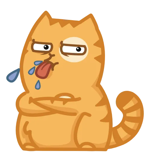 😝 Эмодзи «😏 Кот Персик анимированный в эмоджи» для Telegram