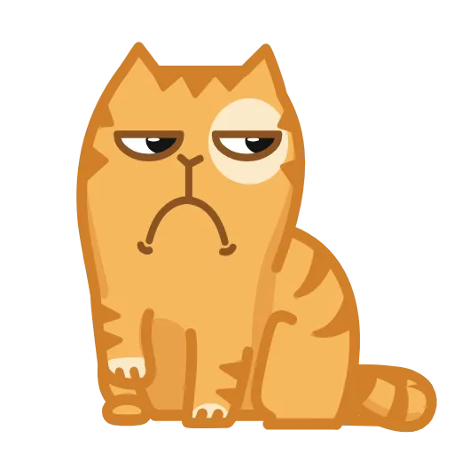 👎 Эмодзи «😏 Кот Персик анимированный в эмоджи» для Telegram