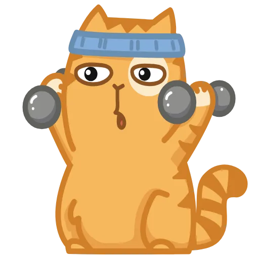 💪 Эмодзи «😏 Кот Персик анимированный в эмоджи» для Telegram