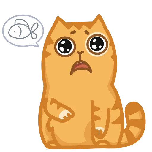 🍽 Эмодзи «😏 Кот Персик анимированный в эмоджи» для Telegram