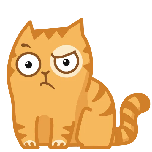🤨 Эмодзи «😏 Кот Персик анимированный в эмоджи» для Telegram