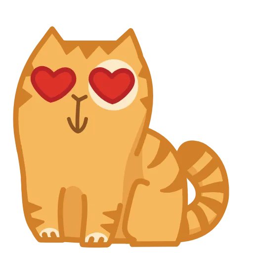 😍 Эмодзи «😏 Кот Персик анимированный в эмоджи» для Telegram