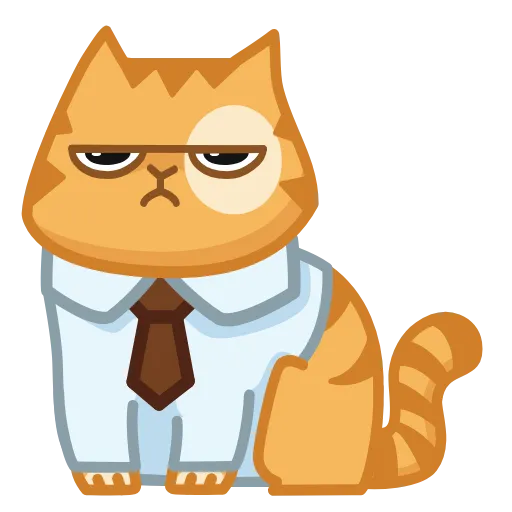 🤵 Эмодзи «😏 Кот Персик анимированный в эмоджи» для Telegram