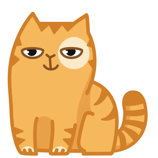 😌 Эмодзи «😏 Кот Персик анимированный в эмоджи» для Telegram