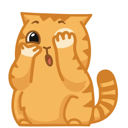 🫣 Эмодзи «😏 Кот Персик анимированный в эмоджи» для Telegram