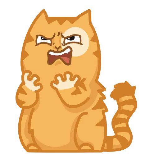 😠 Эмодзи «😏 Кот Персик анимированный в эмоджи» для Telegram
