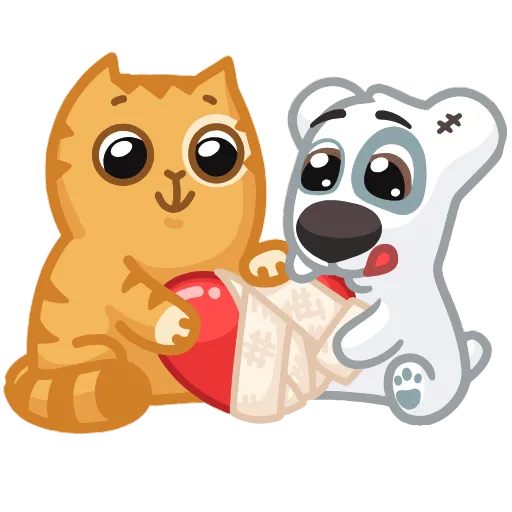 ❤️ Эмодзи «Персик И Спотти» для Telegram