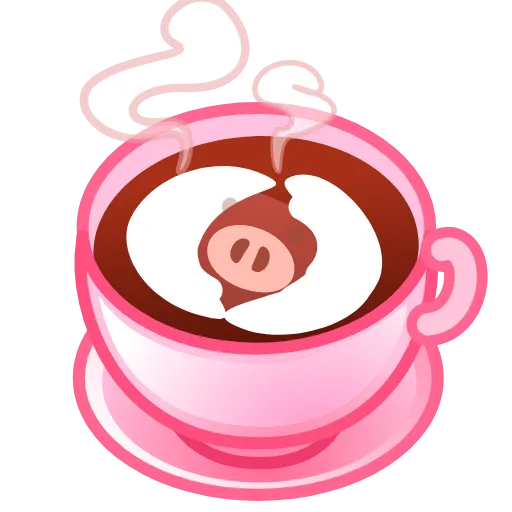 ☕️ Эмодзи «Pig Emoji - анимированные эмоджи-свинка» для Telegram